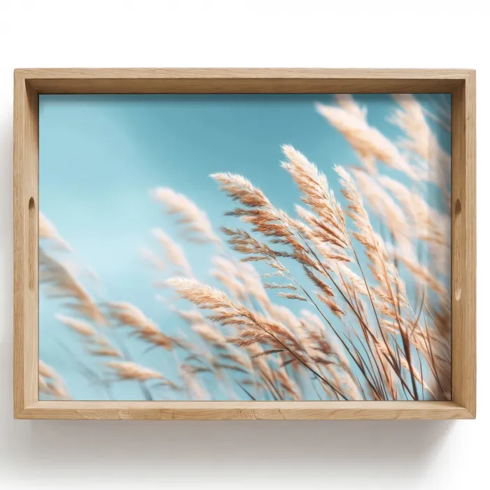 Siergras - Wind - Lichtbruin Dienblad Rechthoek middel -z3d_shopping