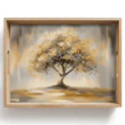 Schilderij - Boom - Abstract - Bladeren Dienblad Rechthoek middel -z3d_shopping