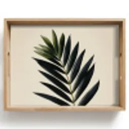 Palmblad - Donkere bladen - Subtiel Dienblad Rechthoek middel -z3d_shopping