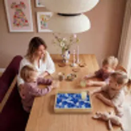 Palmblad - Patroon - Blauw Dienblad Rechthoek middel 911 -sfeer4