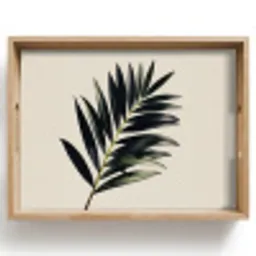 Palmblad - Subtiel - Groen - beige Dienblad Rechthoek middel -z3d_shopping