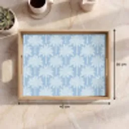 Palmboom - Modern - Blauw Dienblad Rechthoek middel 911 -USP_Formaat
