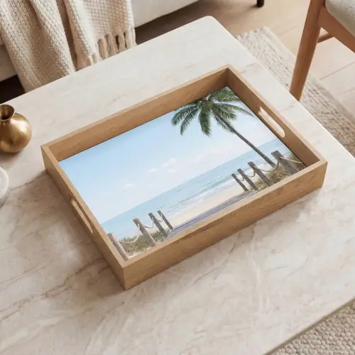 Palmbomen - Pad - Horizon Dienblad Rechthoek middel -sfeer1