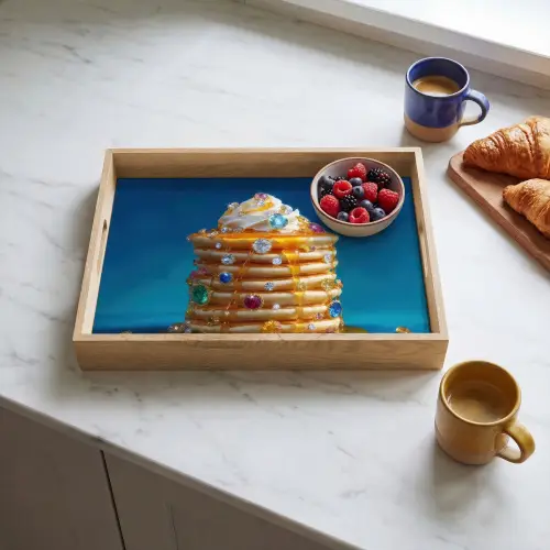 Pannenkoeken - Steentjes - Glitter - Slagroom Dienblad Rechthoek middel -sfeer2