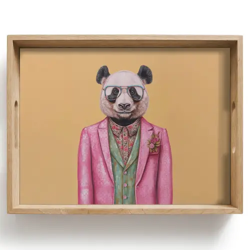 Panda - Pak - Zonnebril - Blauw Dienblad Rechthoek middel -z3d_shopping