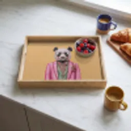 Panda - Pak - Zonnebril - Blauw Dienblad Rechthoek middel -sfeer2