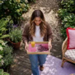 Panter - Luxe - Roze Dienblad Rechthoek middel -sfeer5