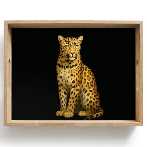 Panter - Realistisch - Bruin Dienblad Rechthoek middel -z3d_shopping