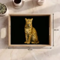 Panter - Realistisch - Bruin Dienblad Rechthoek middel -USP_Formaat