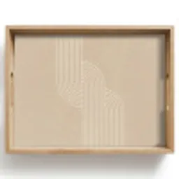 Parallelle lijnen - Lichte textuur - Beige Dienblad Rechthoek middel -z3d_shopping