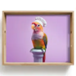 Papegaai - Koksmuts - Pilaar - Vogel Dienblad Rechthoek middel -z3d_shopping