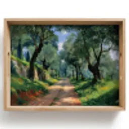 Pad - Bomen - Schaduw - Dienblad Rechthoek middel -z3d_shopping