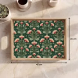 Patroon - Botanisch - Kleurrijk Dienblad Rechthoek middel 911 -USP_Formaat