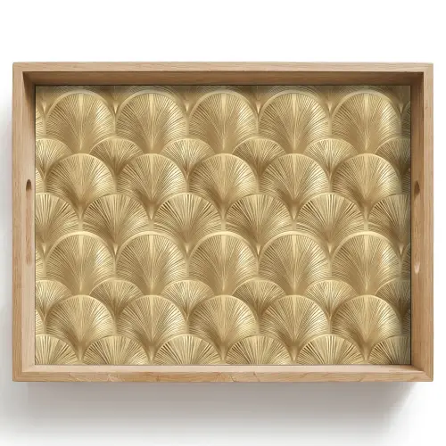 Patroon - Waaier - Goud Dienblad Rechthoek middel 911 -z3d_shopping