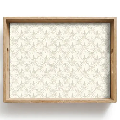 Patroon - Bloemen - Beige Dienblad Rechthoek middel 911 -z3d_shopping