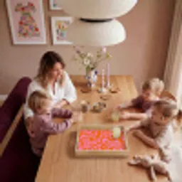 Patroon - Roze - Oranje - Abstract - Modern Dienblad Rechthoek middel -sfeer4