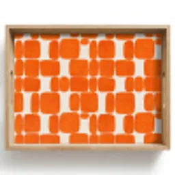 Patroon - Retro - Oranje Dienblad Rechthoek middel 911 -z3d_shopping