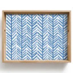 Patroon - Streep - Blauw Dienblad Rechthoek middel 911 -z3d_shopping