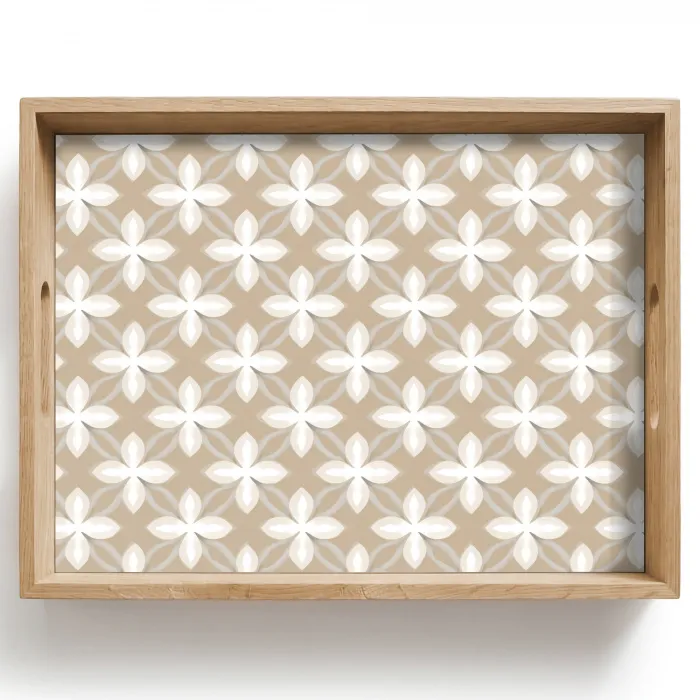 Patroon - Symmetrisch - Beige Dienblad Rechthoek middel 911 -z3d_shopping