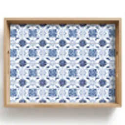Patroon - Tegel - Blauw Dienblad Rechthoek middel 911 -z3d_shopping