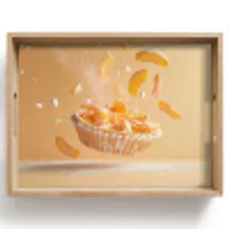 Peach - Eten - Taart - Oranje Dienblad Rechthoek middel -z3d_shopping