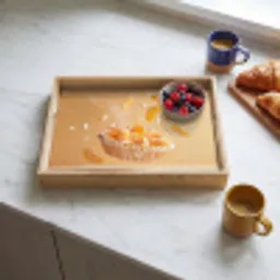 Peach - Eten - Taart - Oranje Dienblad Rechthoek middel -sfeer2