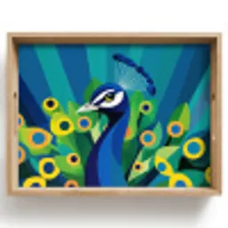 Pauw - Cirkels - Blauw Dienblad Rechthoek middel -z3d_shopping
