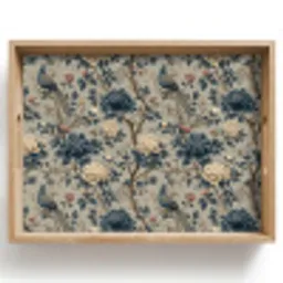 Pauw - Bloemen - Blauw Dienblad Rechthoek middel 911 -z3d_shopping