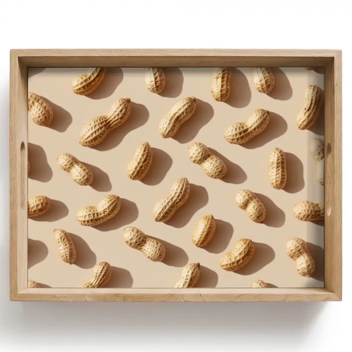 Pinda's - Patroon - Beige Dienblad Rechthoek middel -z3d_shopping