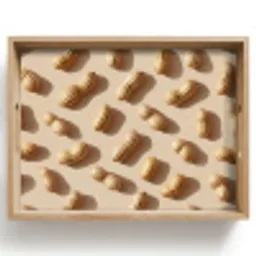 Pinda's - Patroon - Beige Dienblad Rechthoek middel -z3d_shopping