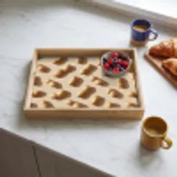 Pinda's - Patroon - Beige Dienblad Rechthoek middel -sfeer2
