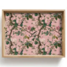 Pioenrozen - Botanisch - Vogel Dienblad Rechthoek middel 911 -z3d_shopping