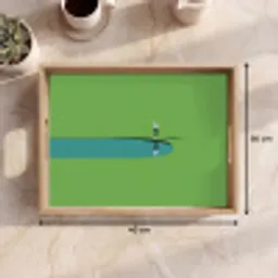 Persoon - Golf - Water - Blauw Dienblad Rechthoek middel -USP_Formaat