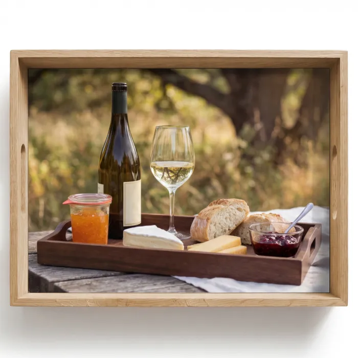 Picknick - Wijn - Kaasplankje Dienblad Rechthoek middel -z3d_shopping