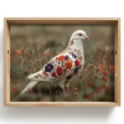 Duif - Bloemen - Natuur Dienblad Rechthoek middel -z3d_shopping