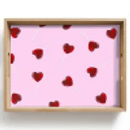 Roze - Hart - Lolly - Snoep Dienblad Rechthoek middel -z3d_shopping