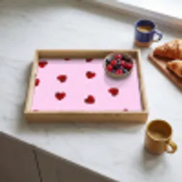 Roze - Hart - Lolly - Snoep Dienblad Rechthoek middel -sfeer2