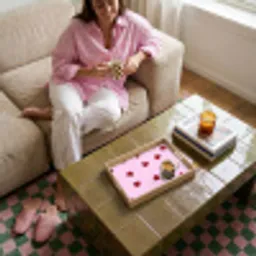 Roze - Hart - Lolly - Snoep Dienblad Rechthoek middel -sfeer3
