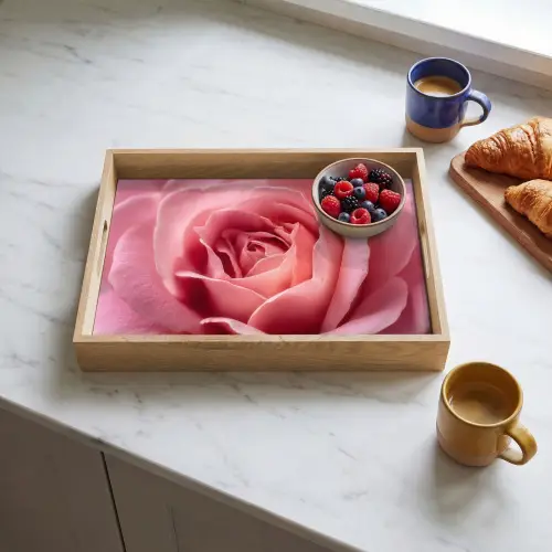 Roze - Roos - Romantisch Dienblad Rechthoek middel -sfeer2