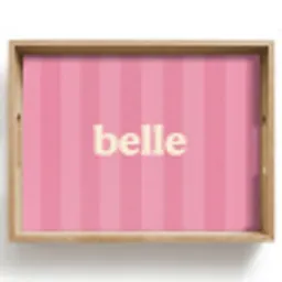 Roze - Gestreept - Belle Dienblad Rechthoek middel -z3d_shopping