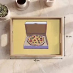 Pizza - Doos - Salami - Illustratie Dienblad Rechthoek middel -USP_Formaat