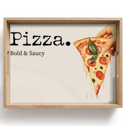 Pizza - Kaas - Pepperoni Dienblad Rechthoek middel -z3d_shopping