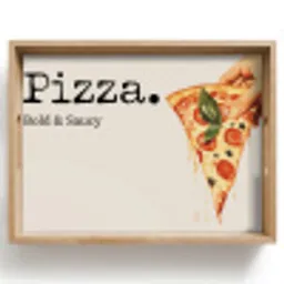 Pizza - Kaas - Pepperoni Dienblad Rechthoek middel -z3d_shopping