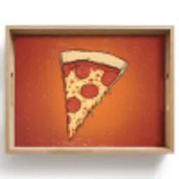 Pizza - Kaas - Rood - Pepperoni Dienblad Rechthoek middel -z3d_shopping