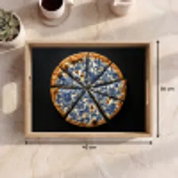 Pizza - Eten - Delftsblauw Dienblad Rechthoek middel -USP_Formaat