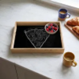Pizzapunt - Toppings - Krijttekening Dienblad Rechthoek middel -sfeer2