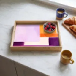 Vlakken - Abstract - Rechthoekig - Oranje Dienblad Rechthoek middel -sfeer2