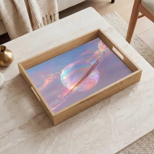 Planeet - Lucht - Wolken - Pasteltinten Dienblad Rechthoek middel -sfeer1