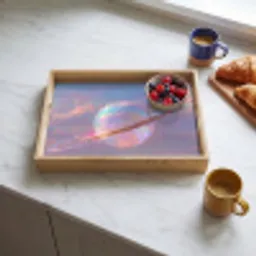 Planeet - Lucht - Wolken - Pasteltinten Dienblad Rechthoek middel -sfeer2