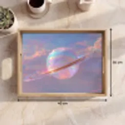 Planeet - Lucht - Wolken - Pasteltinten Dienblad Rechthoek middel -USP_Formaat